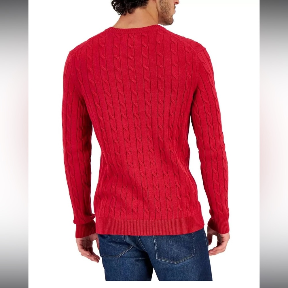 Club Room| men's cable-knit cotton sweater - Picture 3 of 3